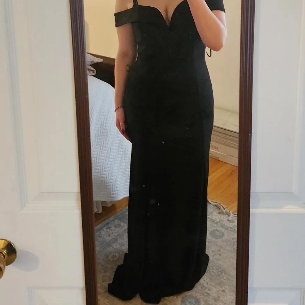 Black Floor Length Gown (Worn Once!) - Picture 1 of 7